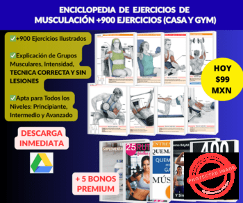 Enciclopedia de Musculación 900 Ejercicios, Dieta y Suplementación